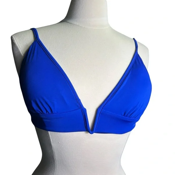 MAAJI reversible V front tie back adjustable straps bikini swim top size L NWT - Picture 3 of 7